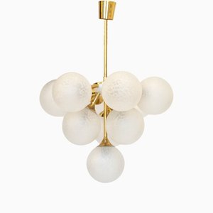 Vintage Ceiling Lamp with Ten Balls and Golden Socket