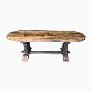 Large Rustic French Oak Farmhouse Dining Table