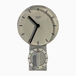 Junghans Ato-Mat Kitchen Wall Clock With Egg Timer, 1970s