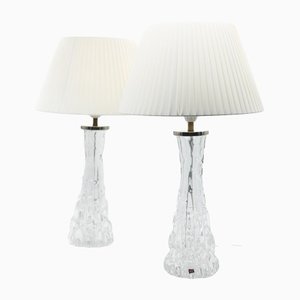 Swedish Rd-1477 Table Lamp by Carl Fagerlund for Orrefors. 1960s, Set of 2