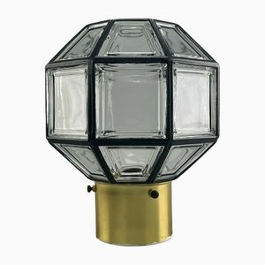 Space Age Deckenlampe aus Glas von Limburg, 1960er