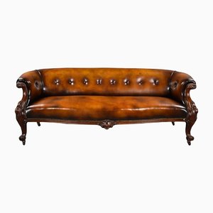 Victorian Hand Dyed Leather Couch