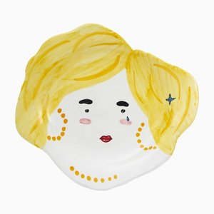 Flacher Hintergrund Blonde Head Le Ceramiche von Domenico Principato für TAF