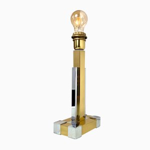 Regency Brass & Chrome Skyscraper Table Lamp