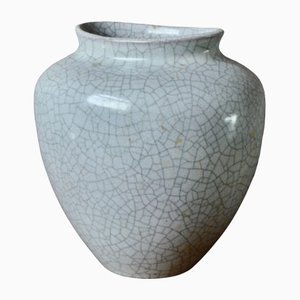 Craquelé Ceramic Vase by Friedgart Glatzle for Karlsruhe Majolika