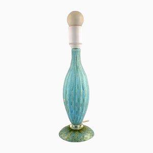 Turquoise Murano Art Glass Table Lamp