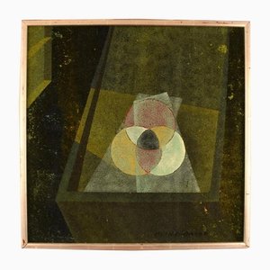 Abstrakte Komposition, 1960er, Mixed Media on Board