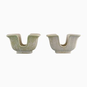 Glazed Ceramic Decorative Bowls by Gunnar Nylund for Rörstrand, Set of 2