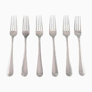 Silver Dinner Forks by Kay Bojesen, Denmark, Set of 6