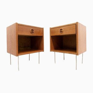Mid-Century Swedish Teak Bedside Tables with Drawers by Nisse Strinning, 1960s