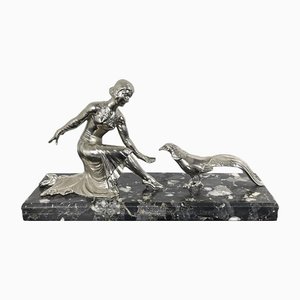 Figurine Art Déco en Bronze, 1930s