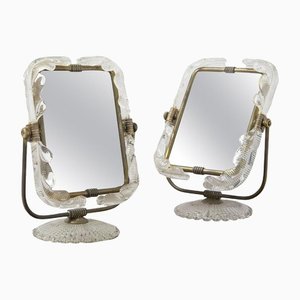 Italian Vanity Table Mirror by Barovier and Toso, Set of 2