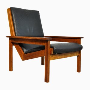 Leather Lotus Lounge Chair by Rob Parry for Gelderland, 1960s