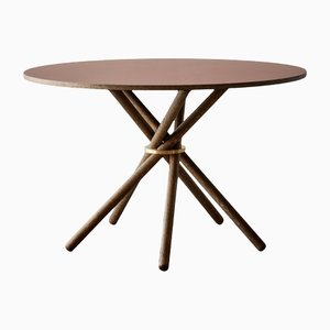 Hector 120 Dining Table (Burgundy Linoleum) by Eberhart Furniture