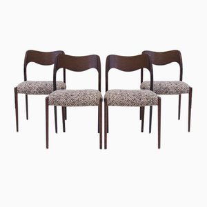 Wooden Model 71 Dining Chairs by Niels Otto (N. O.) Møller, Set of 4