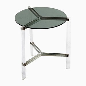 Petite Table d'Appoint Postmoderne en Verre Acrylique