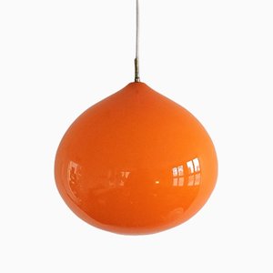 Orangefarbene L51 Cipola Hängelampe von Alessandro Pianon für Vistosi, Italien, 1950er