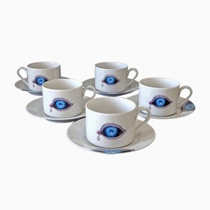 Porcelain Cups by Salvador Dali, Set of 5