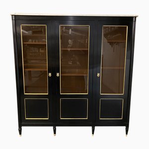 French Louis XVI Ebonised Cabinet or Bookcase