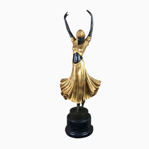 Sculpture Danseuse Art Déco en Bronze de Berrard