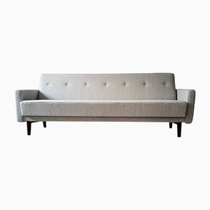 Mid-Century Light Grey Daybed in Raf-Simons-Bouclé, 1960s