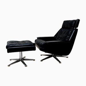 Mid-Century Switch Chair and Ottoman by Werner Langenfeld for Esa Møbelværk, Set of 2