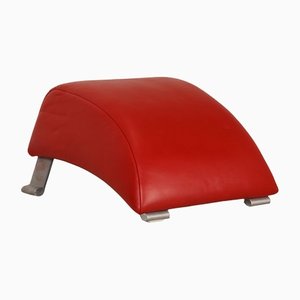322 Red Leather 322 Stool by Rolf Benz