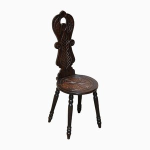 Chaise Spinning en Chêne Sculpté