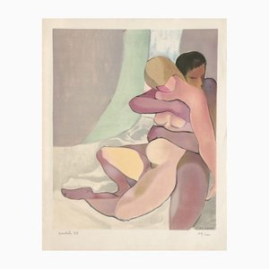 Endel Koks, Couple, 1975, Lithograph on Arches Paper