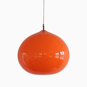 Italian Darker Orange L51 Cipola Pendant Lamp by Alessandro Pianon for Vistosi