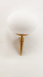 Ovale Wandlampe aus Glas