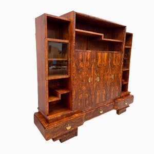 Art Deco Hungarian Bookcase Cabinet by Lajos Kozma, 1930s