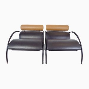 Leather Zyklus Armchairs by Peter Maly for Cor, Set of 2