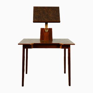 Vintage Table with Height Adjustable Lectern Stand