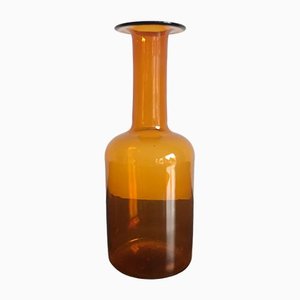 Glass Scandinavian Bottle Vase by Otto Brauer for Holmegaard, 1960s