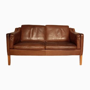Model 2212 Sofa in Leather by Børge Mogensen for Fredericia, 1970