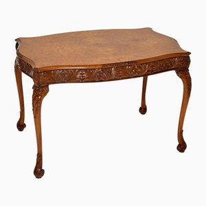 Table d'Appoint ou Bureau Antique en Loupe de Noyer