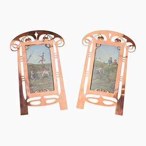 Copper Picture Frames, 1909s, Set of 2