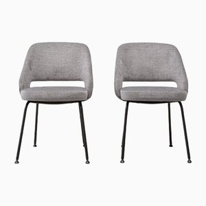 Set of Chairs in Metal and Fabric, 1970s
