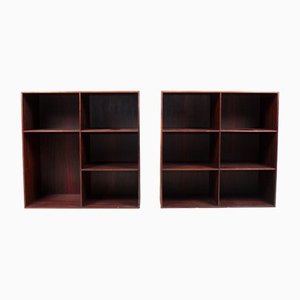 Mid-Century Danish Bookcases in Rosewood by Mogens Koch, 1950s, Set of 2