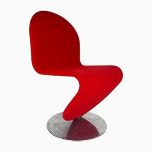Roter System 1-2-3 Stuhl von Verner Panton für Fritz Hansen, 1973