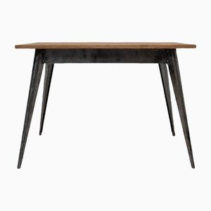 Metal & Oak Table from Tolix, 1950s