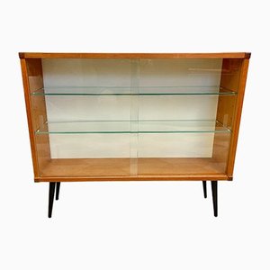 Small Vintage Glass Bookshelf or Cabinet