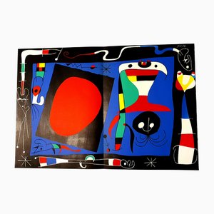 Joan Miro, Woman with Mirror, 1956, Lithograph