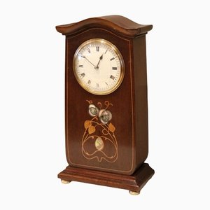 Horloge de Cheminée Art Nouveau en Acajou