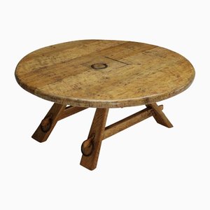 Rustic Round Coffee Table, 1960s