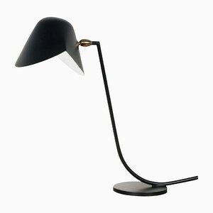 Lámpara de mesa Antony Mid-Century moderna en negro de Serge Mouille