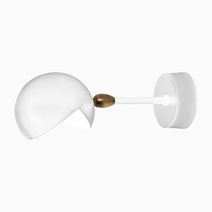 Mid-Century Modern White Eye Wall Lamp by Serge Mouille