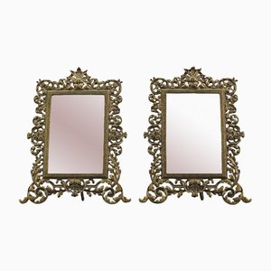 Louis XV Style Bronze Picture Frames, Set of 2, France, 1920s