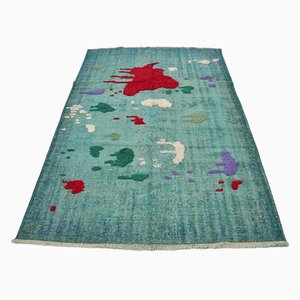 Turkish Modern Blue Handmade Rug